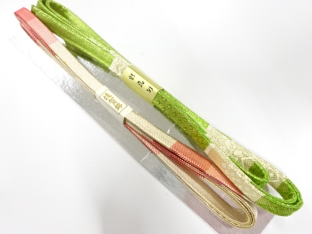 着物・帯 ] - 和装小物 未使用品 正絹 佐賀錦 帯締め 2本セット | 着物